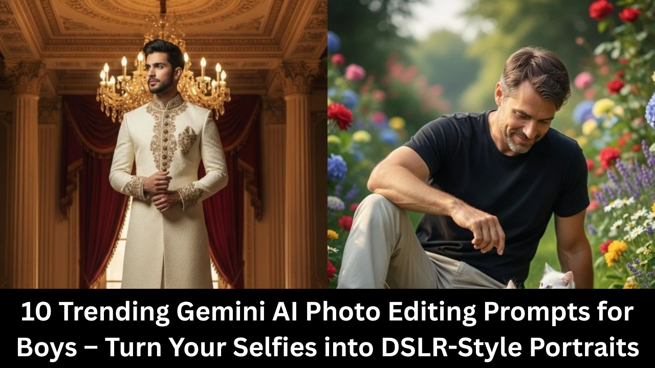 10 Instagram Trending Boys Gemini AI Photo Editing Prompts Turn your picture into DSLR Level Portraits